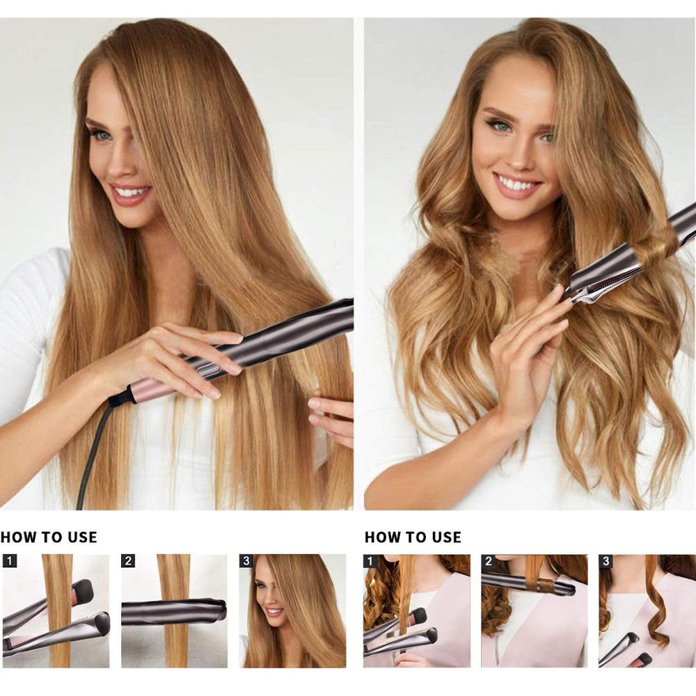 2 In 1 Hair Straightener And Curler Twist Straightening Curling Iron