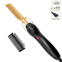 2 In1 Hot Comb Hair Straightener Electric Heating Comb Fast Heating