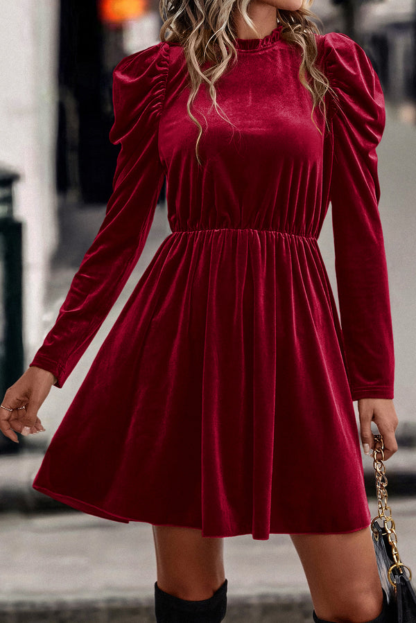 Dresses, women’s fashion, cute clothes, women’s clothing, red dress, elegant red dress, long sleeve dress