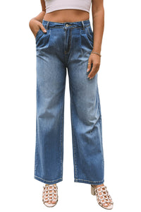 Women’s Blue Slouchy Wide Leg baggy Jeans