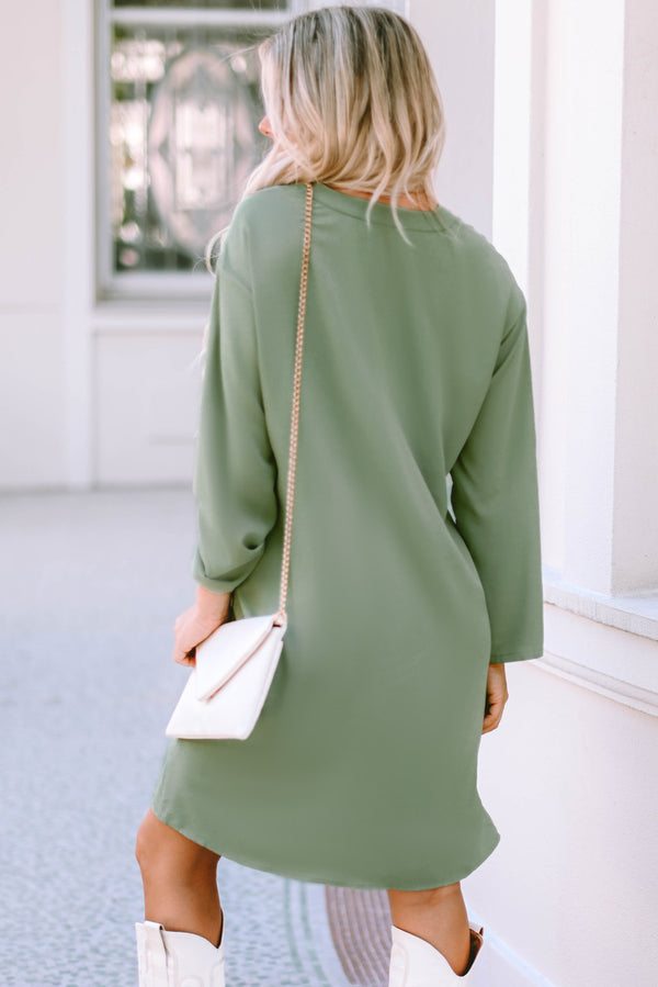 Casual Dress with pockets Long Sleeve Flowy Womens Fashion Comfy