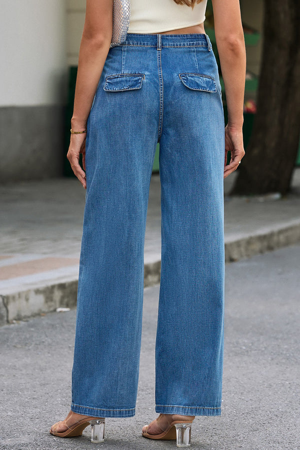 Women’s Blue Slouchy Wide Leg baggy Jeans