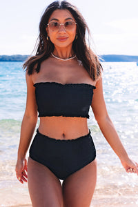 Black Smock High waisted swimsuits