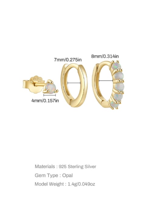 Hoop Earrings Set, 18K Gold Plated 925 Sterling Silver Luxury Earring Set (3 Earrings Set)