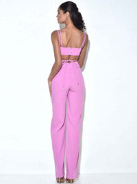 Jumpsuit, JUMPSUITS & ROMPERS, wide leg jumpsuit, pink jumpsuit, sexy jumpsuit, one piece jumpsuit, night out clothing, party clothing, evening outfit, Pink pants, pink one piece jumpsuit, new women’s fashion, fashion 2024, tiktok fashion