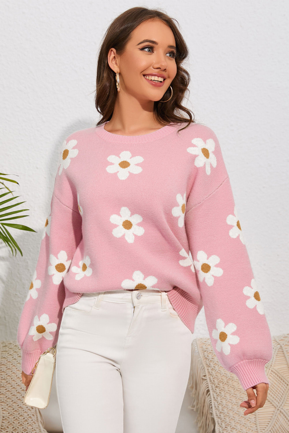 sweaters, cute sweaters, sweater with flowers, floral sweaters, nice sweaters, womens fashion, womens clothing, cheap sweaters, pink sweater, nice clothes. trending fashion, popular sweatshirts, womens sweatshirts, sweatshirt, pink sweatshirt, long sleeve top, long sleeve sweater , comfy sweaters, warm sweaters, casual clothing 