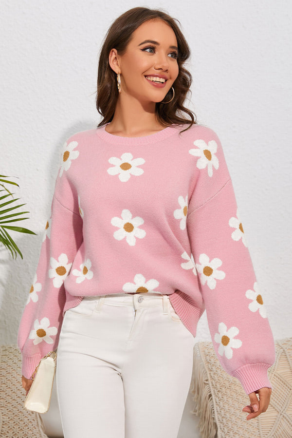 sweaters, cute sweaters, sweater with flowers, floral sweaters, nice sweaters, womens fashion, womens clothing, cheap sweaters, pink sweater, nice clothes. trending fashion, popular sweatshirts, womens sweatshirts, sweatshirt, pink sweatshirt, long sleeve top, long sleeve sweater , comfy sweaters, warm sweaters, casual clothing 