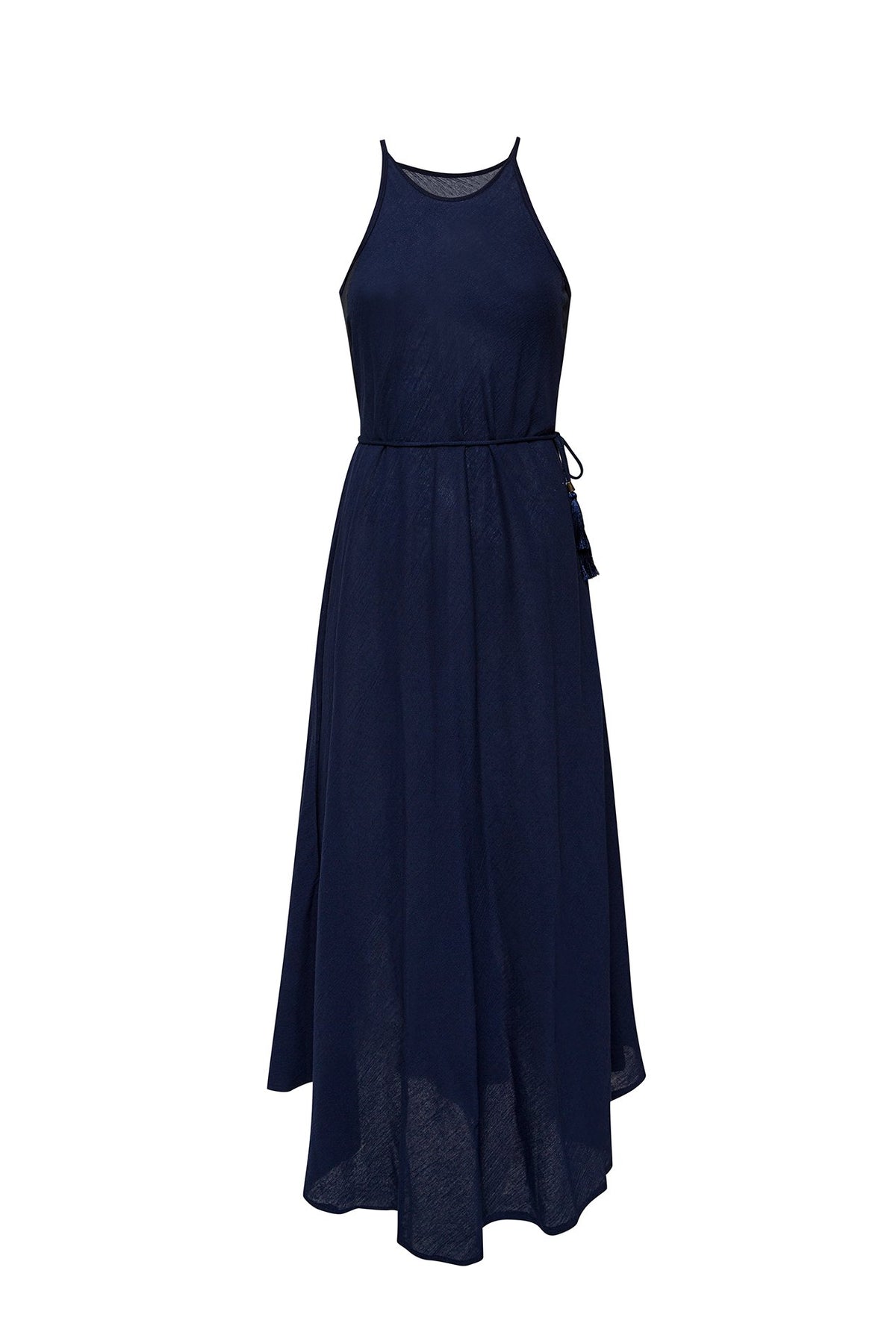 CALLIE MAXI DRESS 100% Cotton Dress  - NAVY