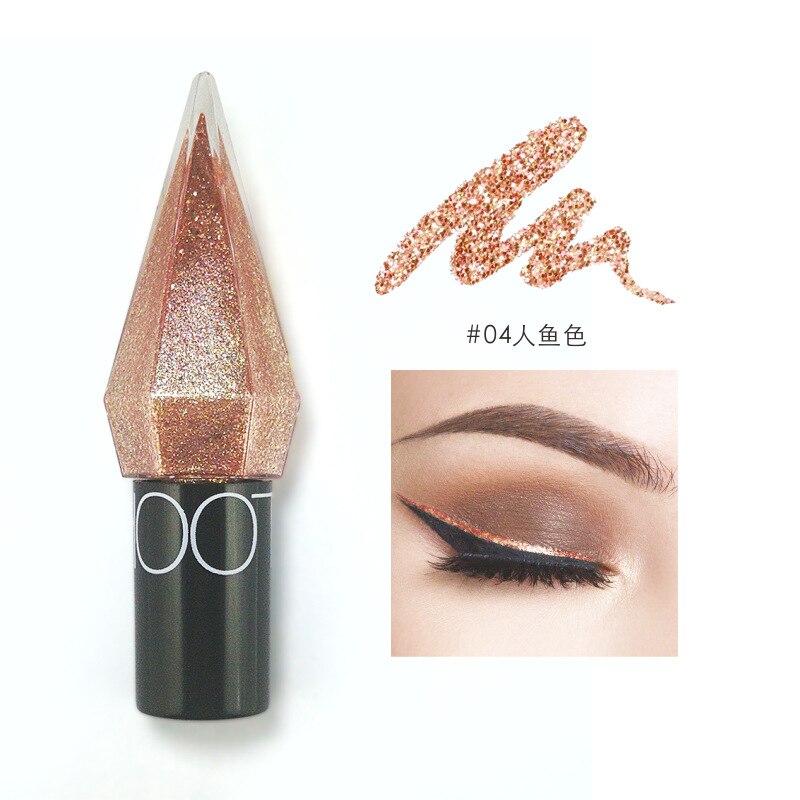 Diamond Shiny Eye Liners Eyeshadow Waterproof Silver Rose Gold Color