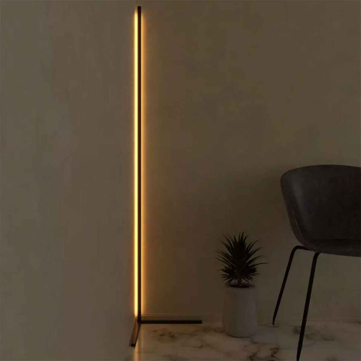 RGBCW Corner Floor Lamp Remote Control Changing Color Furniture