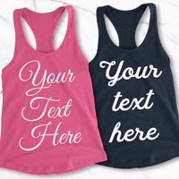 CUSTOM TANK TOP Pick Style & Print Color, Personalized Women's Top