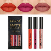 New 3pcs/set Liquid Lipstick Waterproof Long Lasting Cosmetic Black