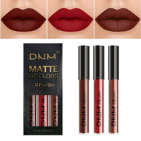 New 3pcs/set Liquid Lipstick Waterproof Long Lasting Cosmetic Black