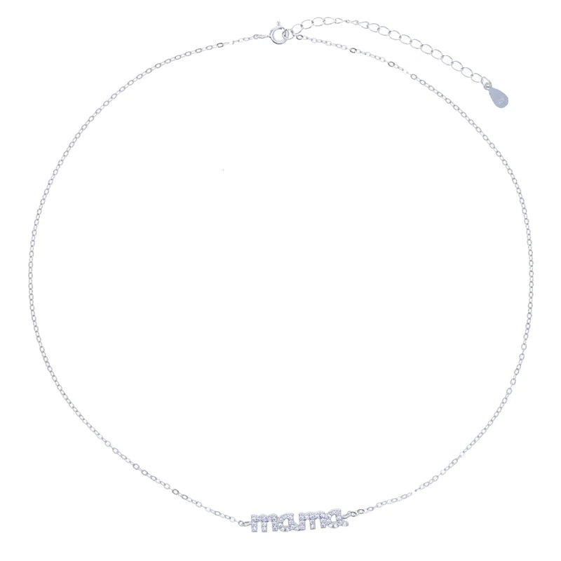 Mama Necklace 925 Sterling Silver Dainty Luxury MOM Statement Dainty Necklaces