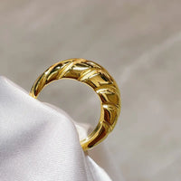 rings, real gold rings, croissant ring, croissant ring in real gold, real 18k gold rings, real 18k gold jewelry, solid gold jewelry, waterproof rings, tiktok jewelry, trending fashion, new womens fashion jewelry, statement rings, nice rings, fine jewelry, cheap fine jewelry, birthday gifts, anniversary gifts, nice jewelry, nice rings, gold accessories, popular fashion, dome rings, jewelry that does not fade , kesley jewelry