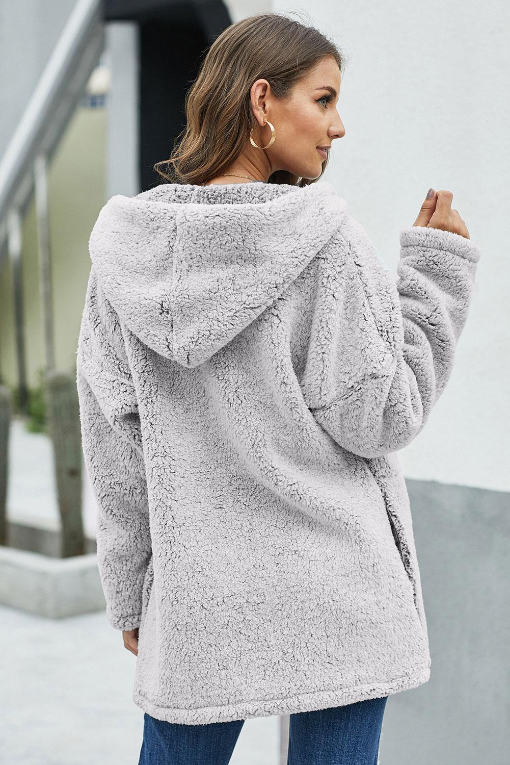 Women's Winter Leave Them Waiting Light Gray Wubby Coat