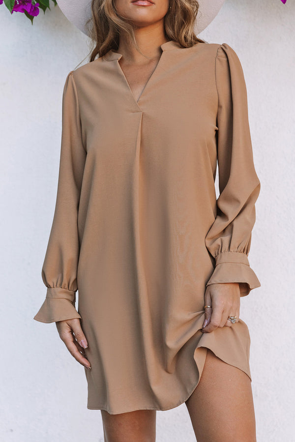 dresses, casual dresses, work dress, long sleeve tunic dress, work dresses, casual work clothes, womens fashion, womens clothing, long sleeve dress, long sleeve dresses, nice dresses, cute dresses, plain brown dress, solid dress, long sleeve casual dress, popular dresses, popular clothes, tiktok fashion, comfortable dresses,  tunic dress, kesley boutique, cute clothes, mature work clothes, womens clothing, shirt dress, vacation holiday dress