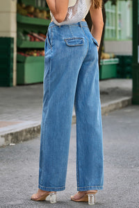 Women’s Blue Slouchy Wide Leg baggy Jeans