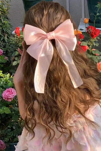 Apricot Pink Gauze Bowknot Hair Clip KESLEY Hair & Beauty