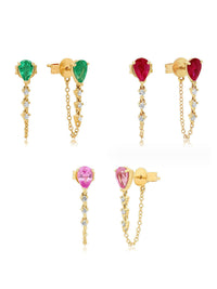 earrings, nice earrings, cute earrings, emerald earrings, dangly chain earrings, pink diamond earrings, ruby earrings, red earrings, red diamond and gold earrings, gold earrings, hypoallergenic earrings, gold plated jewelry, designer earrings, designer jewelry, cute earrings, nice earrings, jewelry trending, birthday gifts, gift ideas, viral jewelry, viral instagram jewelry, gift ideas, luxury jewelry, luxury accessories, real sterling silver jewelry, kesley fashion