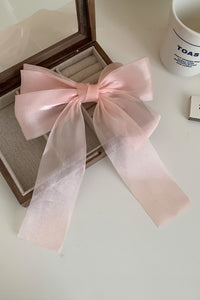 Apricot Pink Gauze Bowknot Hair Clip KESLEY Hair & Beauty