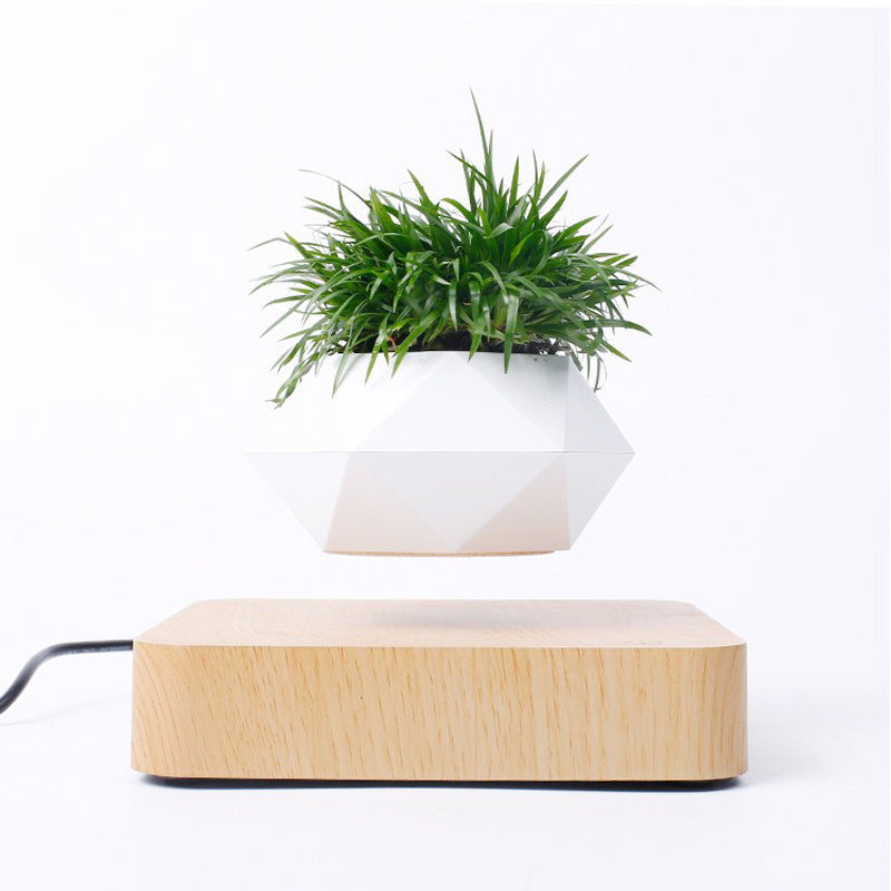 Floating Planter Magic Novelty Levitating Rotation Flowerpot Magnetic Levitation FlowerPot