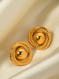 earrings, gold stud earrings, big gold earrings, chunky gold earrings, big stud earrings, chunky gold jewelry, big stud earrings, gold statement earrings, big ball earrings, statement earrings, cool jewelry, extra big gold earring, ball jewelry, waterproof jewelry, hypoallergenic earrings, nice jewelry, cool jewelry, kesley jewelry , earring ideas, big earring studs , gold earrings, gold jewelry