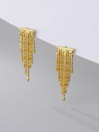 gold earrings, chandelier earrings, earrings, gold plated earrings, gold accessories, gold earrings, gold tassel earrings , dainty gold earrings, birthday gifts, anniversary gifts, kesley jewelry, dangley earrings, statement earrings , hypoallergenic gold earrings