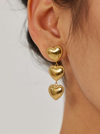 earrings, gold earrings, gold plated earrings, dangly earrings, dangly gold earrings, gold jewelry, gold accessories, gold plated jewelry, gold plated earrings, heart earrings, heart jewelry, fashion jewelry, gold plated earrings, gold accessories, fashion jewelry, birthdya gifts, christmas gifts, trending accessories kelsey jewelry, gold jewelry, statement gold earrings