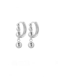 Ball Earrings Huggie Hoop 925 Sterling Silver 18k Gold Vermeil Hypoallergenic Luxury Jewelry