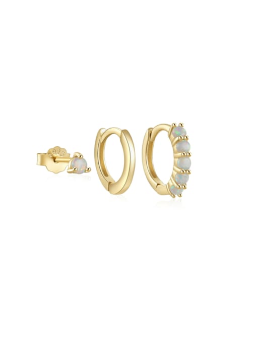 Hoop Earrings Set, 18K Gold Plated 925 Sterling Silver Luxury Earring Set (3 Earrings Set)