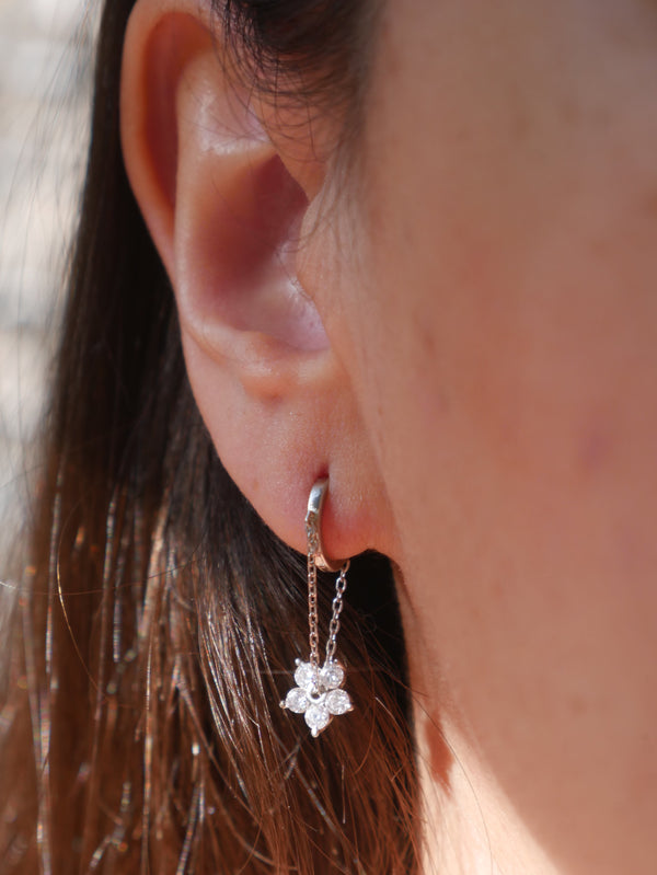 earrings, flower earrings, dangly earrings, nice earrings, dainty earrings, womens jewelry, nice jewelry, dangly earrings, dangle earrings, earrings with a flower, sterling silver earrings, birthday gifts, anniversary gifts, tiktok fashion, trending fashion, trending accessories, kesley boutique, miami jewelry store, jewelry websites, fashion accessories 