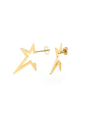 star earrings, gold earrings, gold plated earrings, cute jewelry, cool earrings, stud earrings, statement earrings, fashion jewelry, accessories, kesley jewelry, hypoallergenic earrings, gifts for her, spike jewelry, spike earrings, trending jewelry, new styles of jewelry, big gold earrings, kesley jewelry