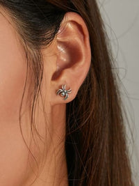 Earrings, spider earrings, spider stud earrings, 925 sterling silver spider earrings, cool earrings, cool jewelry, fashion jewelry, designer jewelry, plain silver stud earrings, waterproof stud earrings, hypoallergenic stud earrings, designer jewelry, birthday gifts, anniversary gifts, cool earrings, stud earrings, spider earrings, spider jewelry