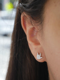 earrings, stud earrings in silver with diamonds, love earrings, love sign earrings, love jewelry, hand gesture earrings,  stud earrings with diamonds, cute earrings, fine jewelry. earrings for men, earrings for women, new jewelry styles, birthday gift ideas, love jewelry, jewelry websites, cartilage earrings, fashionable jewelry, trending, fyp, tiktok jewelry,  kesley jewely, instagram jewelry 