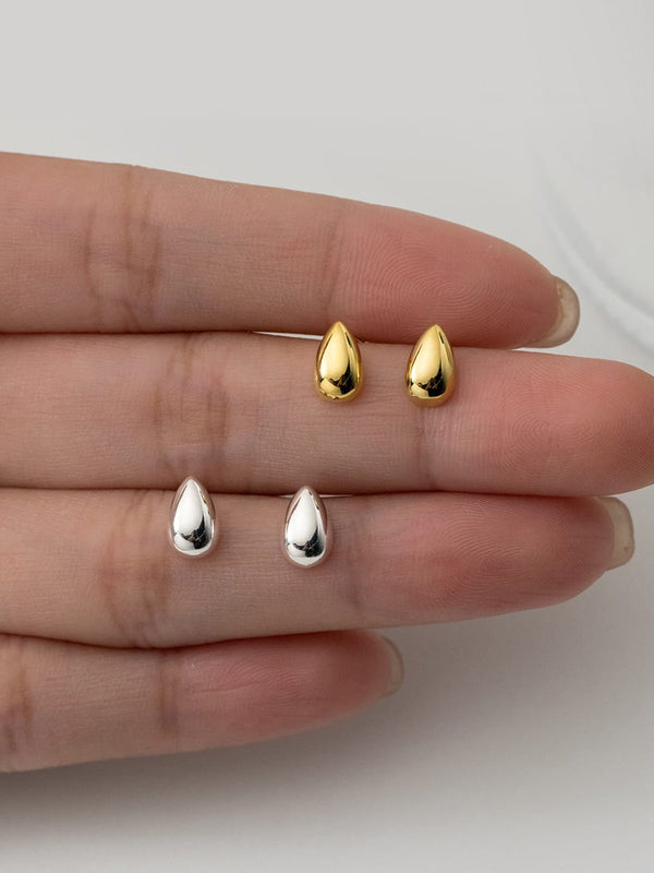 earrings, stud earrings, dainty earrings, plain earrings, white gold pear shape earrings, plain white gold earrings, plain stud earrings pear shape, ball earrings, ball jewelry, nice earrings, nice jewelry, birthday gifts, anniversary gifts, nice jewelry, kesley boutique, new women's fashion, tiktok jewelry, amazon jewelry, tiny earrings