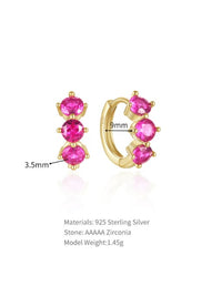 earrings, hoop earrings, gold plated earrings, pink earrings, pink rhinestone earrings, gold plated earrings, hoop earrings, chunky hoop earrings, earring ideas, birthday gifts, anniversary gifts, kids earrings, designer jewelry, hypoallergenic earrings, small hoop earrings, designer jewelry, kesley jewelry