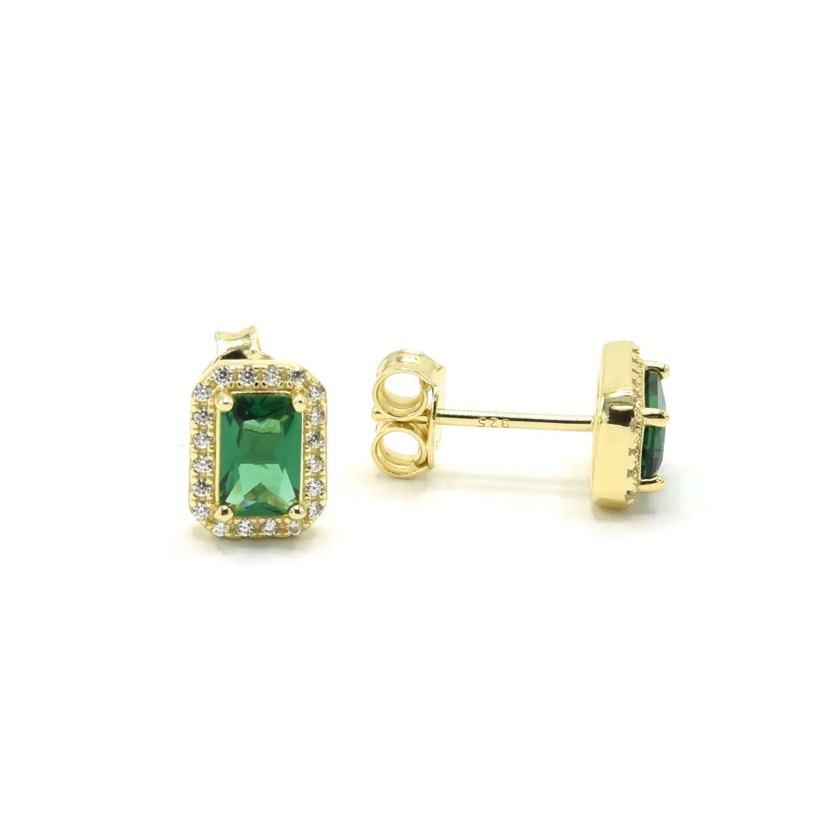 earrings, gold earrings, stud earrings, emerald earrings, gold and green earrings, statement earrings , jewelry, accessories, fashion jewelry, nickel free, earrings for sensitive ears, fine jewelry, gold plated earrings, gold vermeil, gold earrings, 925 earrings cubic zirconia, green rhinestone earrings