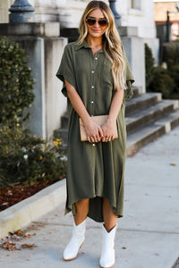 dress, dresses, t shirt dress, olive green dress, maxi dresses, button down shirt dress, casual clothing, casual dresses, loungewear, olive green womens fashion, olive green womens clothing, cute dresses, nice dresses, womens fashion, womens clothing, nice dresses, boho dress, slot dress, long shirt dress, nice dresses, cute dresses