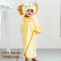 Bamboo Viscose Baby Hooded Towel Yellow Dinosaur, Baby Towel , Towel for Kids