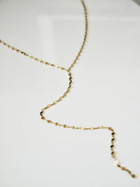 Daily Y Necklace, .925 Sterling Silver  Twisted Chain Lariat Y Everyday Long Necklace