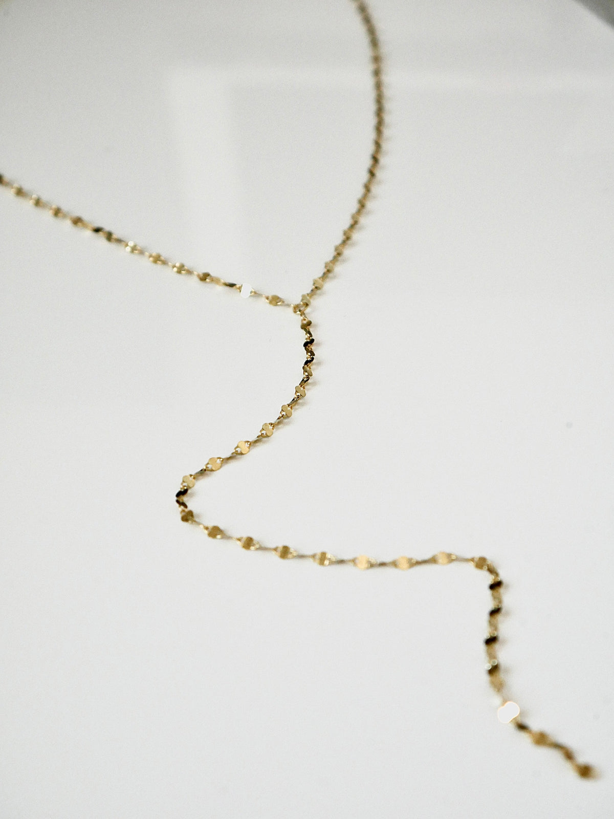 Y Dainty Lariat Necklace, .925 Sterling Silver  18K Gold Plated Twisted Necklace