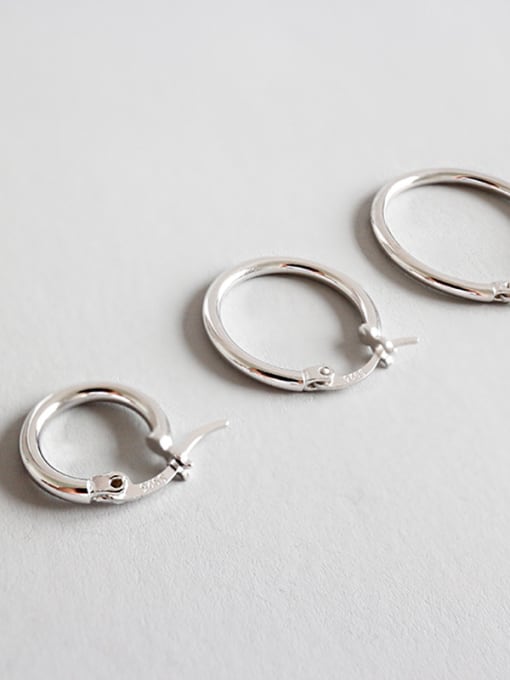 Silver Hoop Earrings 925 Sterling Silver Luxury Standard Hoop Earrings