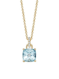 Birthstone Dainty Statement Necklace, Zircon 18K Gold Plated  925 Sterling Silver Necklace