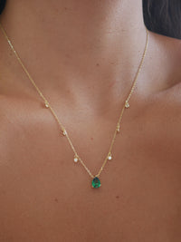 necklaces, emerald necklaces, gold and green rhinestone necklaces, .925 sterling silver, teardrop, pear shape necklaces, green and gold jewelry, rhinestone necklaces, dangling charm necklaces, casual necklaces, statement jewelry, designer inspired necklaces, good quality jewelry for cheap, nice jewelry, gift ideas, everyday necklaces