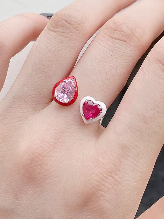 rings, womens rings, nice rings, nice jewelry, double rings, double diamond rings, heart shape rings, tiktok jewelry, tiktok fashion, fashion rings, nice fashion accessories, heart shape rings, birthstone rings, wedding rings, new jewelry styles, designer jewelry for cheap, kesley boutique, birthday gifts, fashion ideas, pink diamond rings, trending jewelry styles, real sterling silver jewelry, waterproof rings, teens fashion, y2k fashion, festival fashion, topaz rings