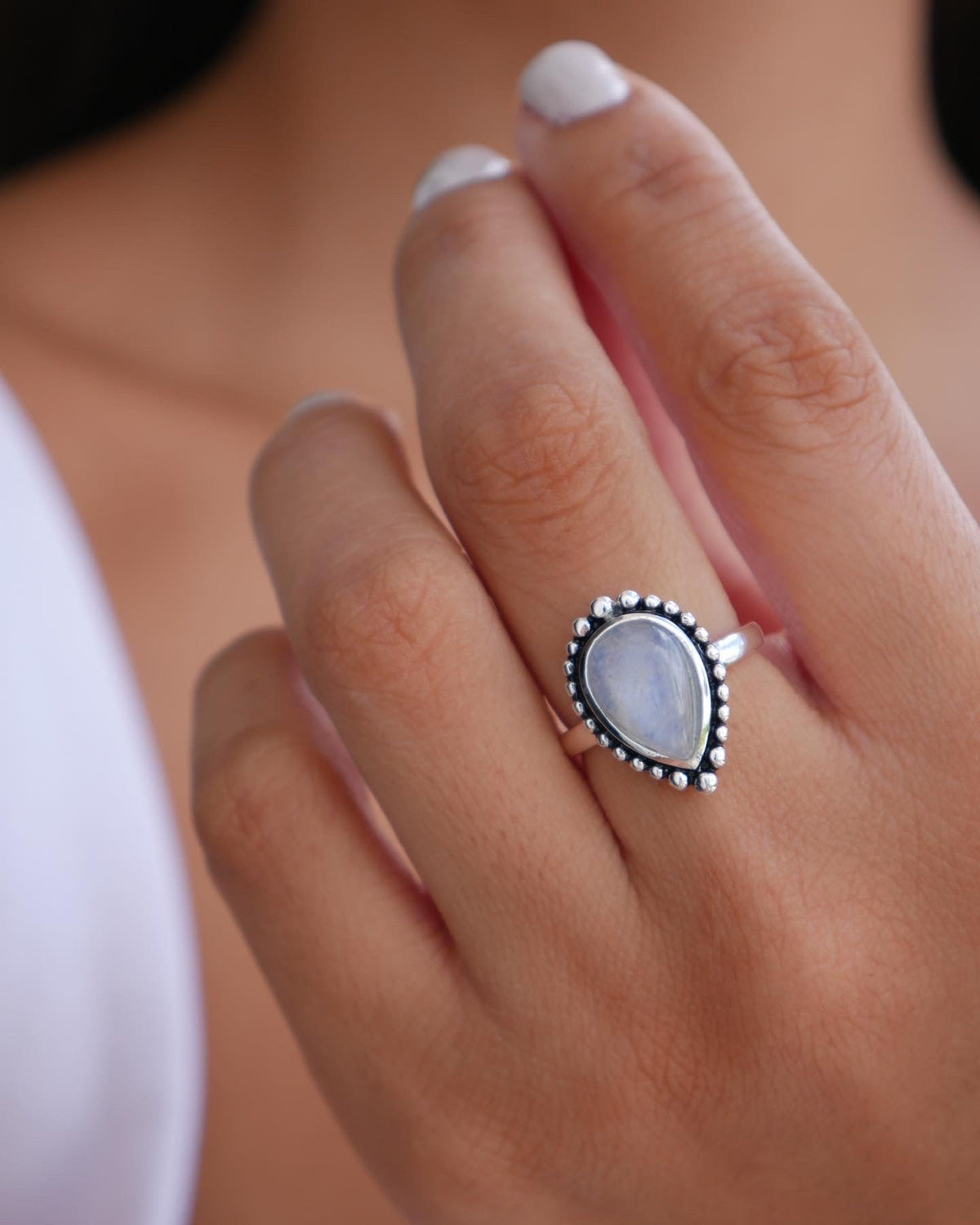 rings, silver rings, moonstone rings, 925 sterling silver rings, moonstone ring, pear shape rings, waterproof rings, nickel free, long silver ring, cool rings, birthstone rings, birthstone jewelry, accessories, trending on tiktok, cute rings, long silver rings, pear shape silver rings, casual rings, rings that wont turn green, trending jewelry, gift ideas, birthstone jewelry , real gemstone rings , moonstone jewelry, fine jewelry, designe rings , rainbow moonstone jewelry