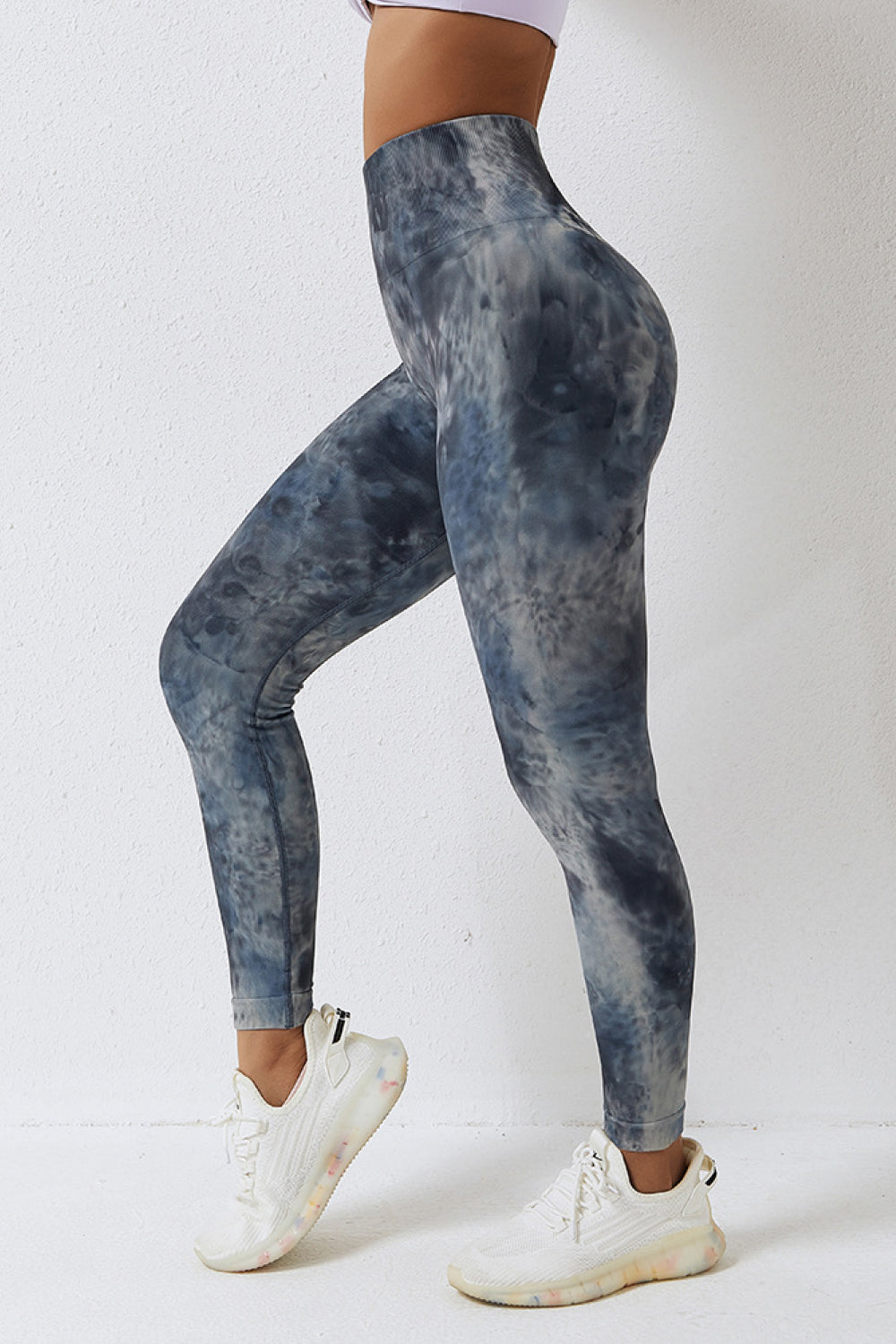 High Waist Tie-Dye Long Sports Yoga Pants Nylon and Spandex