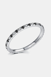 Dainty Band Ring, 925 Sterling Silver Cubic Zirconia Band Ring