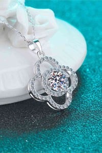 Clover Necklace, 1 Carat Moissanite 925 Sterling Silver Necklace